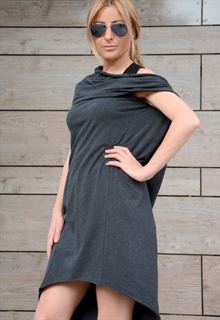 DRAPPED ASYMETRIC DRESS
