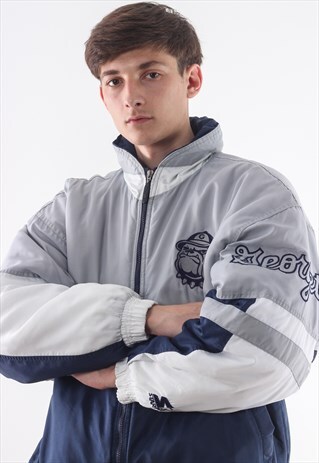 VINTAGE STARTER GEORGETOWN HOYAS PADDED WINTER COAT 90S GREY