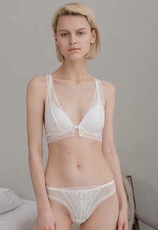 LACE RACER BACK LINGERIE SET