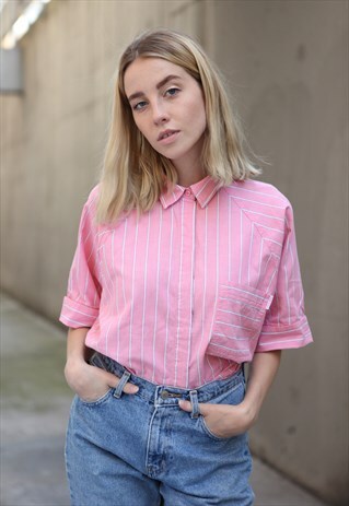 VINTAGE 90'S TOGETHER STRIPES SHIRT IN LILAC