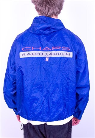 VINTAGE CHAPS RALPH LAUREN SPELL OUT PULLOVER JACKET MEDIUM
