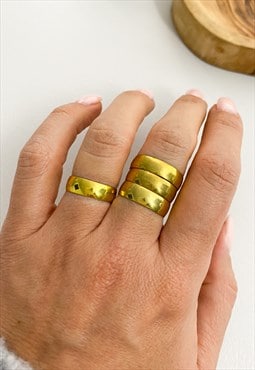 Set of 4 Gold Stacking Rings