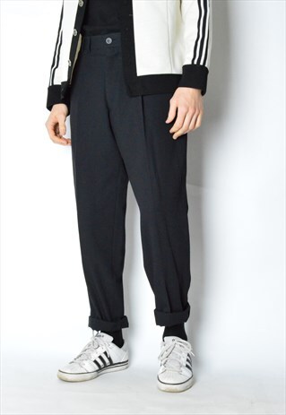 VINTAGE 90S BLACK MINIMALIST PANTS