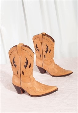 Vintage Buffalo Cowboy Boots Y2K Western Leather Boots