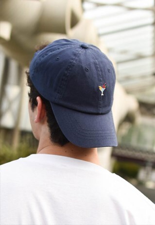 EMBROIDERED DAD CAP IN NAVY