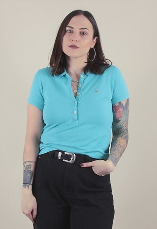 VINTAGE BLUE LACOSTE POLO T-SHIRT /A1092