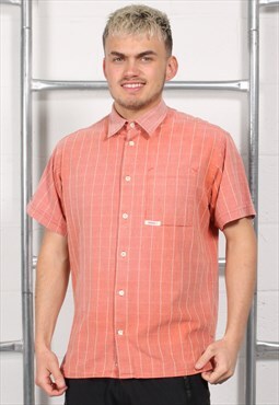 Vintage Guess Shirt in Peach Short Sleeve Summer Top Medium