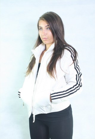 ADIDAS VINTAGE 90'S QUILTED PUFFA BOMBER ACKET