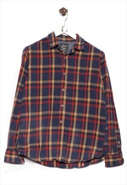 Vintge  Grayers Flannel Shirt Checkered Pattern Navy/Checker