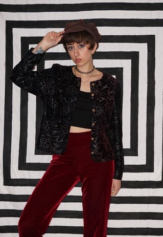VINTAGE 90'S COLOUR SHIFT VELVET JACKET