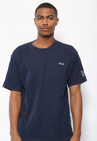 VINTAGE FILA LOGO T-SHIRT BLUE