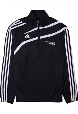 Adidas 90's Full Zip Up Quater Zip Windbreaker XLarge Black