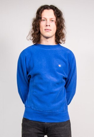 90'S VINTAGE CHAMPION BLUE SWEATSHIRT JUMPER
