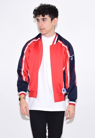 VINTAGE 90S RED CHAMPION TRACKSUIT TOP