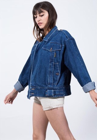 VINTAGE 80S CLASSIC WRANGLER BASIC DENIM JACKET / S6351