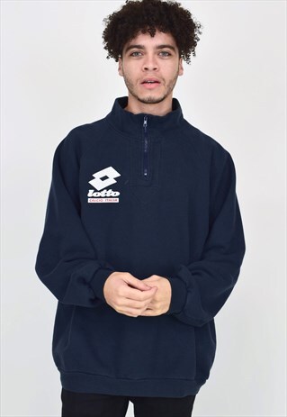 VINTAGE 90'S NAVY BLUE LOTTO FLEECE
