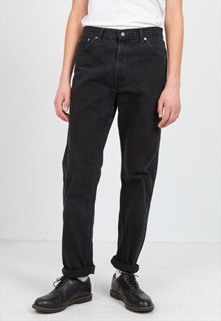 VINTAGE BLACK LEVI'S 521 02 FIT DENIM JEANS
