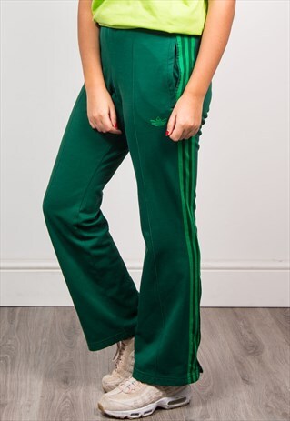 ADIDAS VINTAGE 90'S GREEN TRACKSUIT BOTTOMS