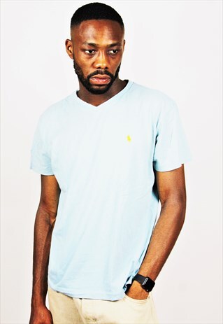 RETRO / 90'S / RALPH LAUREN / BLUE T-SHIRT