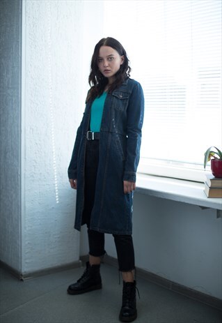 VINTAGE 90'S DENIM BLUE COAT