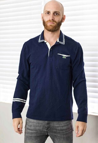 VINTAGE LACOSTE LONGSLEEVE SHIRT LOGO 90S M 9.7