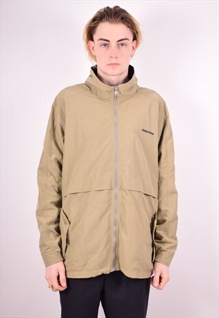 DIADORA MENS VINTAGE JACKET LARGE KHAKI 90S