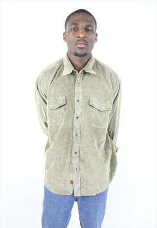 VINTAGE CORD 90'S KHAKI SHIRT