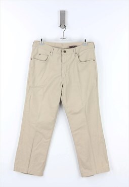 Lee Loose Fit High Waist Trousers in Beige - W36 - L34