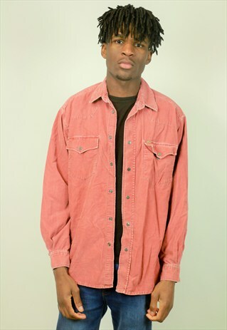 VINTAGE MUSTANG CORAL CORD SHIRT