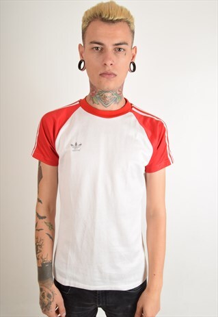 VINTAGE ADIDAS FOOTBALL SHIRT MADE IN W-GERMANY (2529)