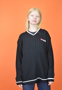 Vintage black classic DIESEL knitted sweatshirt 