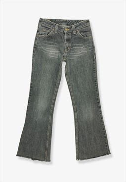 Vintage LEE Raw Hem Flared Jeans Charcoal W26 L28 BV12784