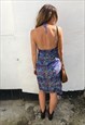 90S HALTER NECK PATTERNED  SUN DRESS