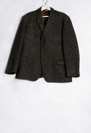 VINTAGE 80S BLAZER JACKET HARRIS TWEED / SP202354