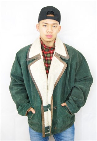 RARE CRAZY OVERSIZE SUEDE LEATHER JACKET (1990'S)