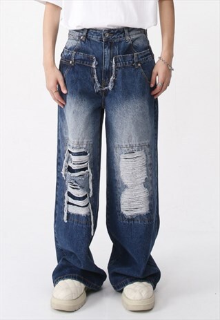 MEN'S RIPPED DENIM TROUSERS SS2013 VOL.1