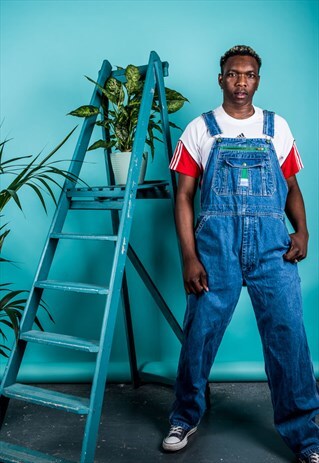 VINTAGE LIBERTY DUNGAREES IN BLUE DENIM