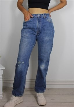 Vintage Levi's Distressed Jeans w Paint Detail & Red Tab