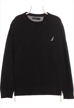 Vintage Nautica - Black Embroidered Crewneck Sweatshirt - XL