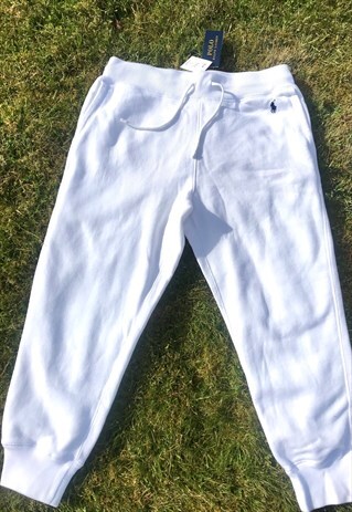 NEW ARCTIC WHITE OVERSIZED RALPH LAUREN TRACKSUIT JOGGERS