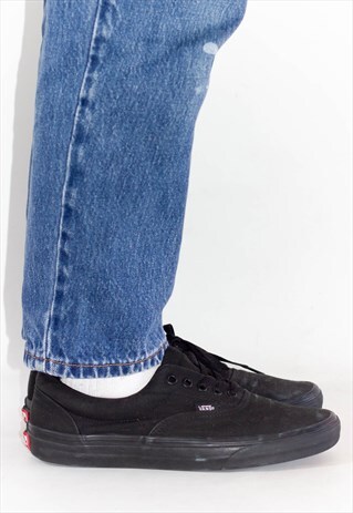 VINTAGE 90'S CANVAS BLACK VANS TRAINERS