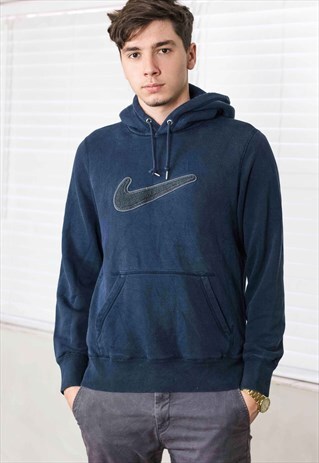 VINTAGE NIKE HOODIE SWEATSHIRT LOGO 90S S 19.6