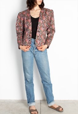 Women's Ungaro Pink Paisley Oriental Blazer