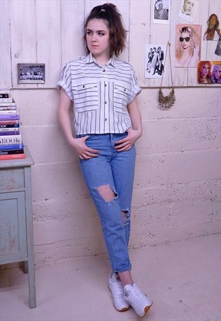 80S VINTAGE CROPPED BLOUSE