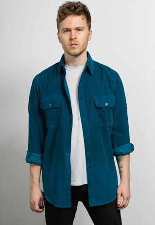 VINTAGE CORDUROY SHIRT BLUE