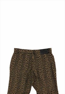 Womens Vintage Fendi Jeans brown leopard print trousers