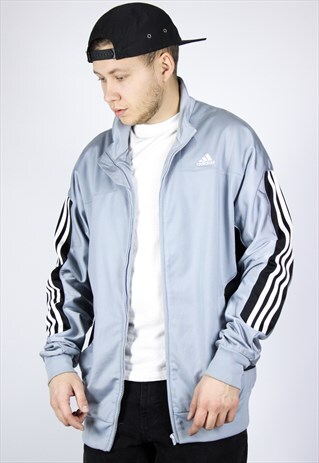 VINTAGE MENS ADIDAS TRACK TOP SUIT JACKET BIG LOGO