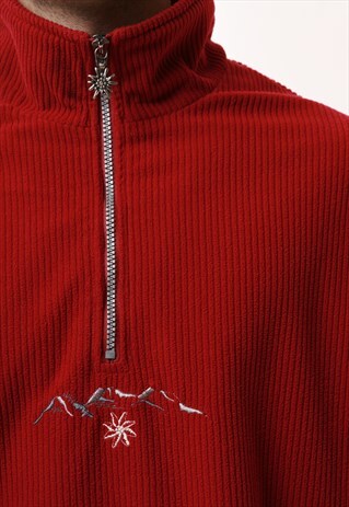 90S VINTAGE OLDSCHOOL TOP SPIRIT 1/4 ZIP JUMPER 16376