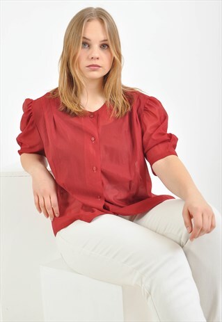 VINTAGE BLOUSE IN MAROON