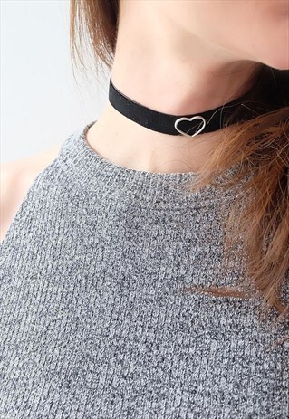HEART STERLING SILVER CHOKER